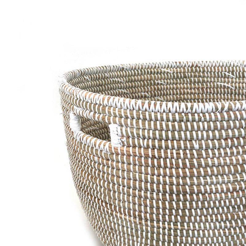 White Oval Basket - Renew Home Goods