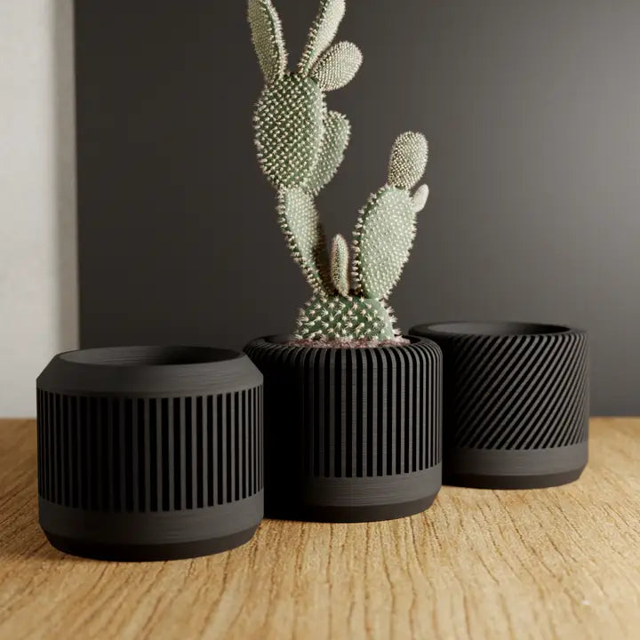 Eco Friendly - Bamboo Planter Set - Modernized Pottery