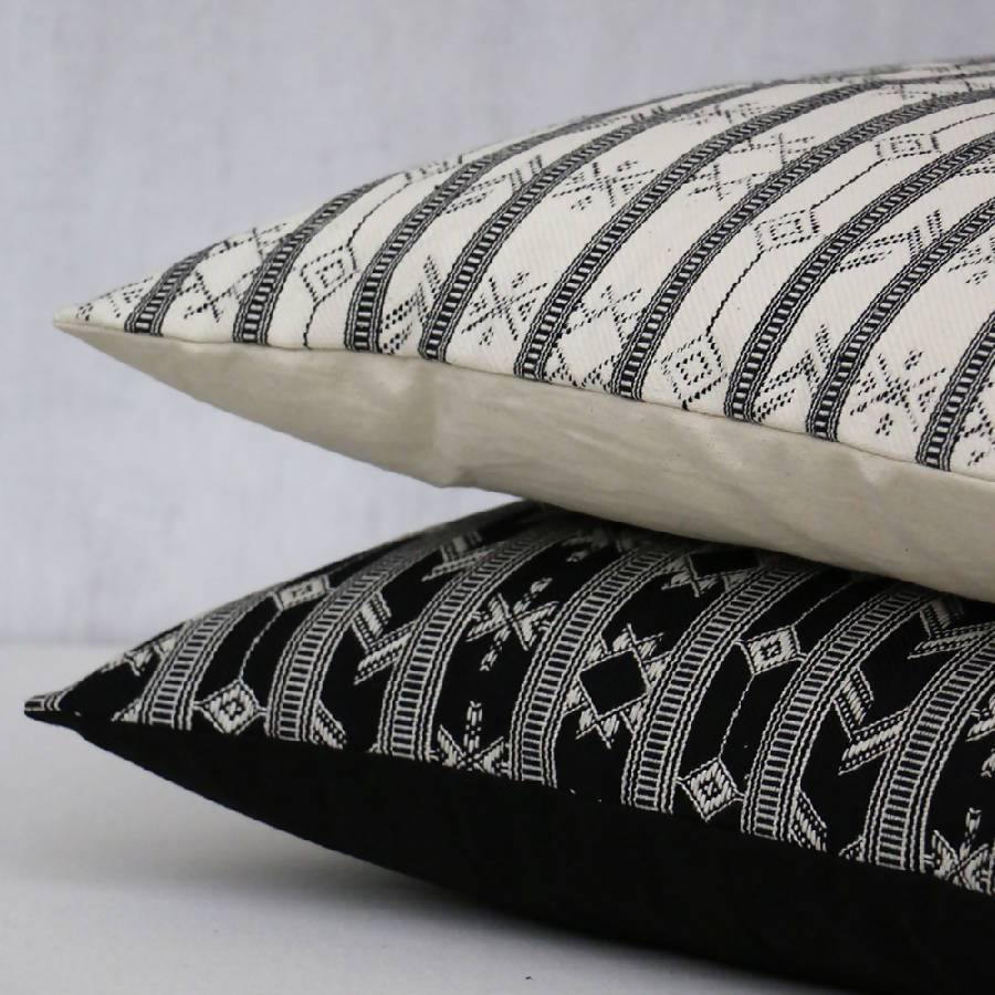 Black White Aztec Print Pillow Cover Renew Home Goods